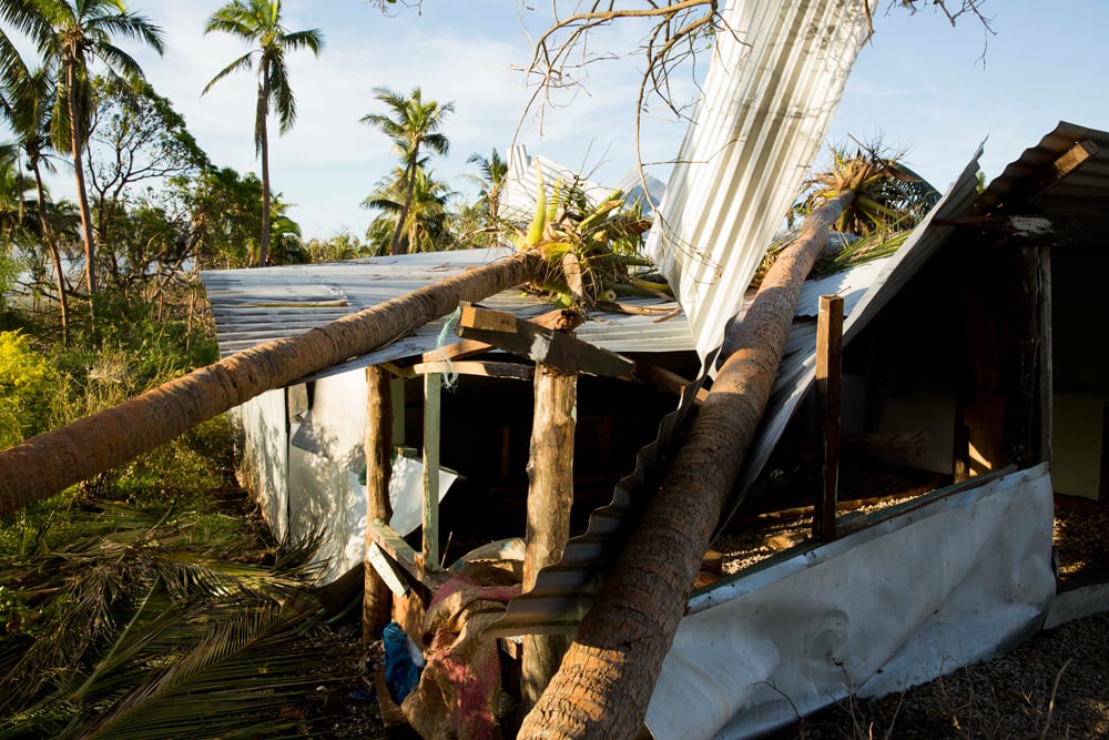 Destruction caused by Cyclone Pam in Vanuatu.