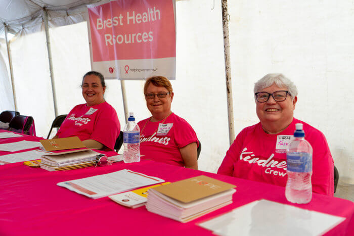 Volunteers support breast cancer events