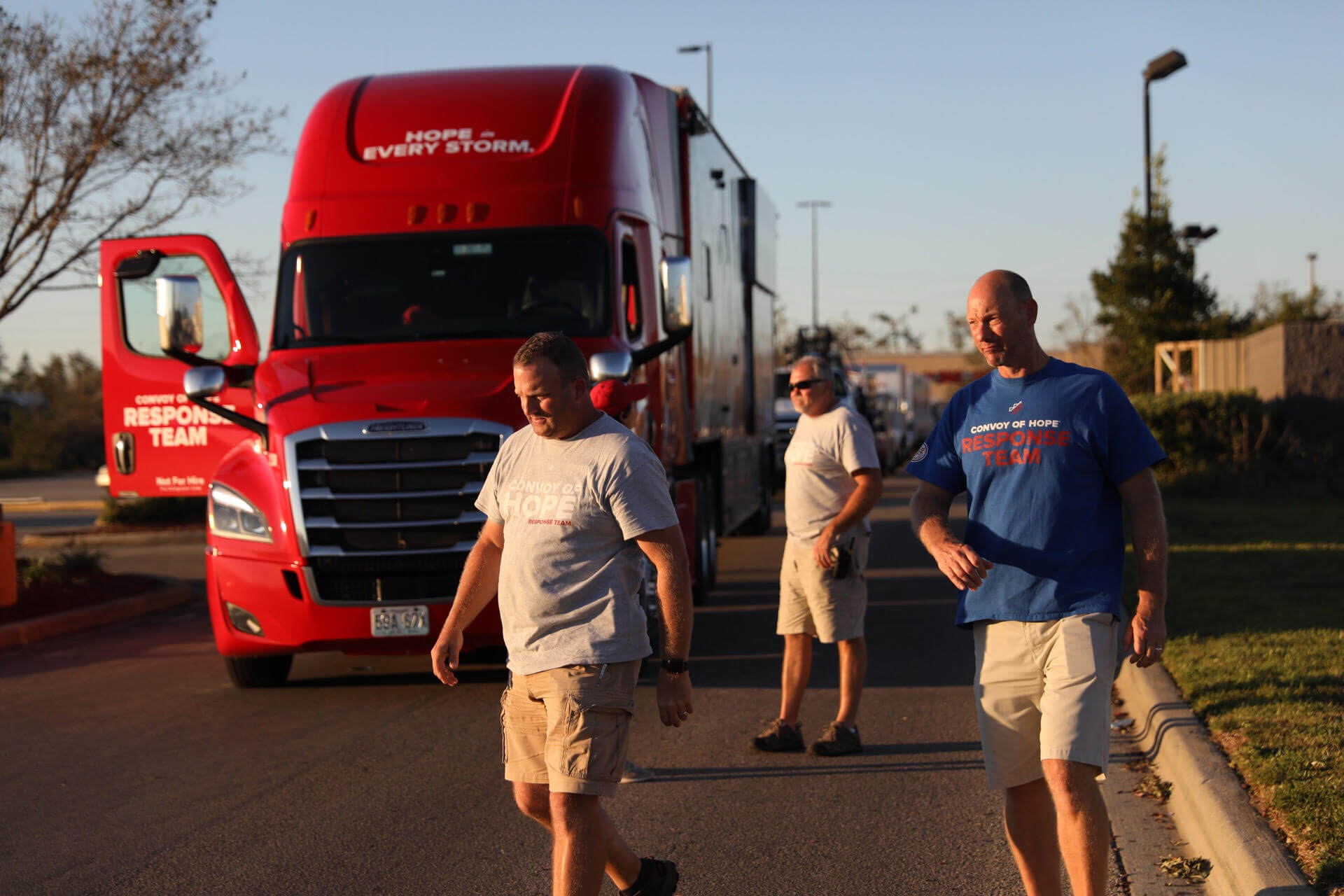 Convoy of Hope Response Team sets up point of distribution in Marianna, Florida.