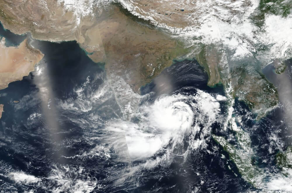 Cyclone Fani satellite view