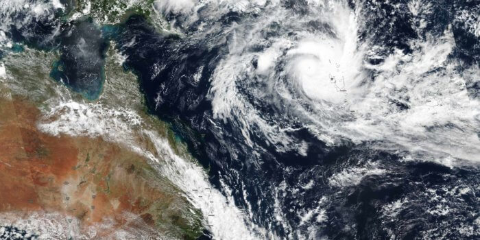 Satellite view of Cyclone Harold