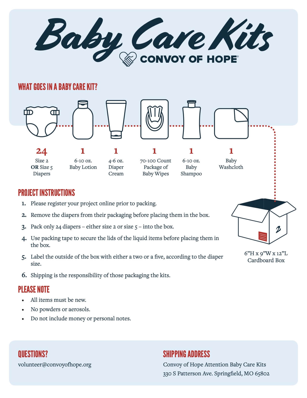 Build a Kit Volunteer Get Involved Convoy of Hope