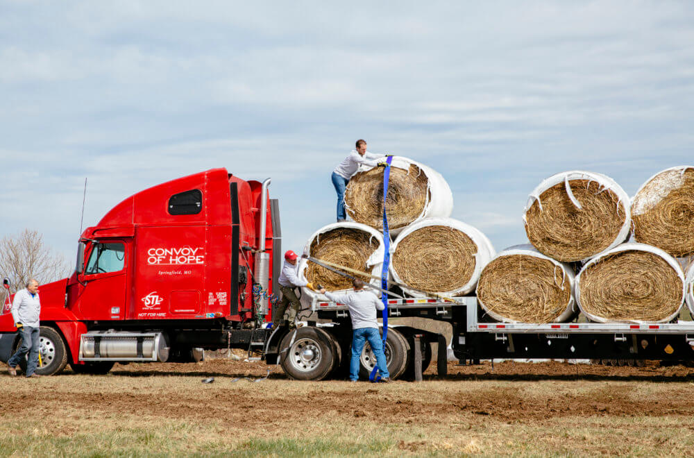 Convoy Truck with hay