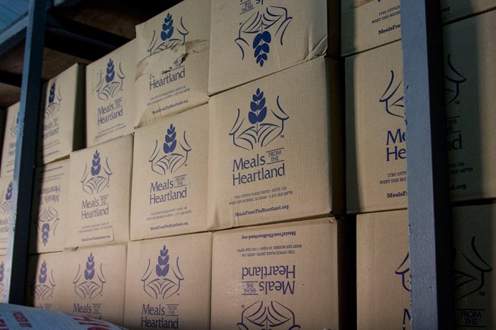 Meals From the Heartland meals in Convoy of Hope's warehouse in the Philippines.