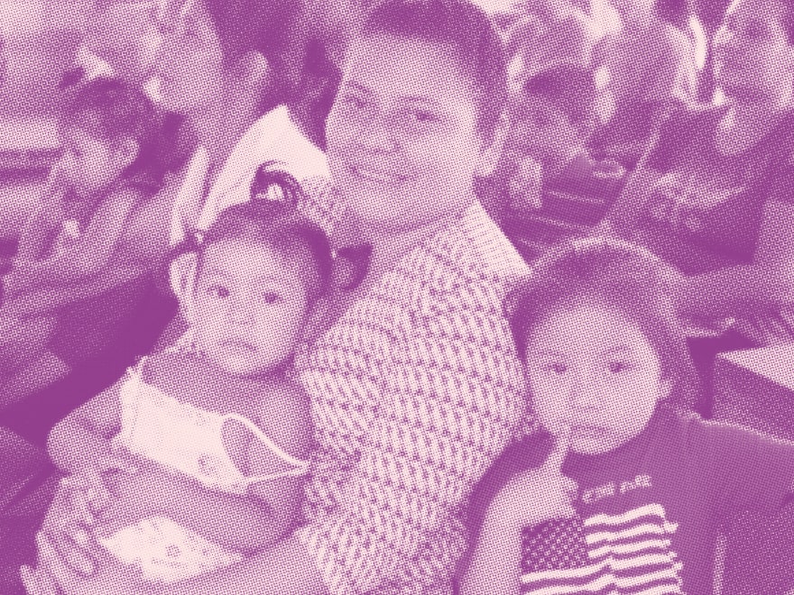 Woman with children