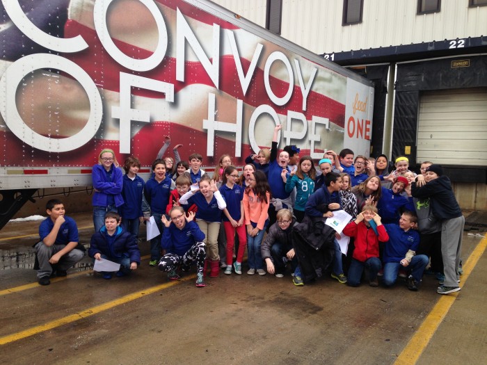 Recently, the Academy of Exploration in Springfield, Mo. brought fifth graders on a compassion field trip to our distribution center.
