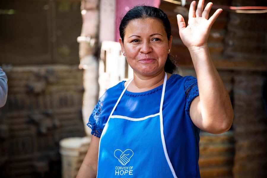 Josefina waves hello