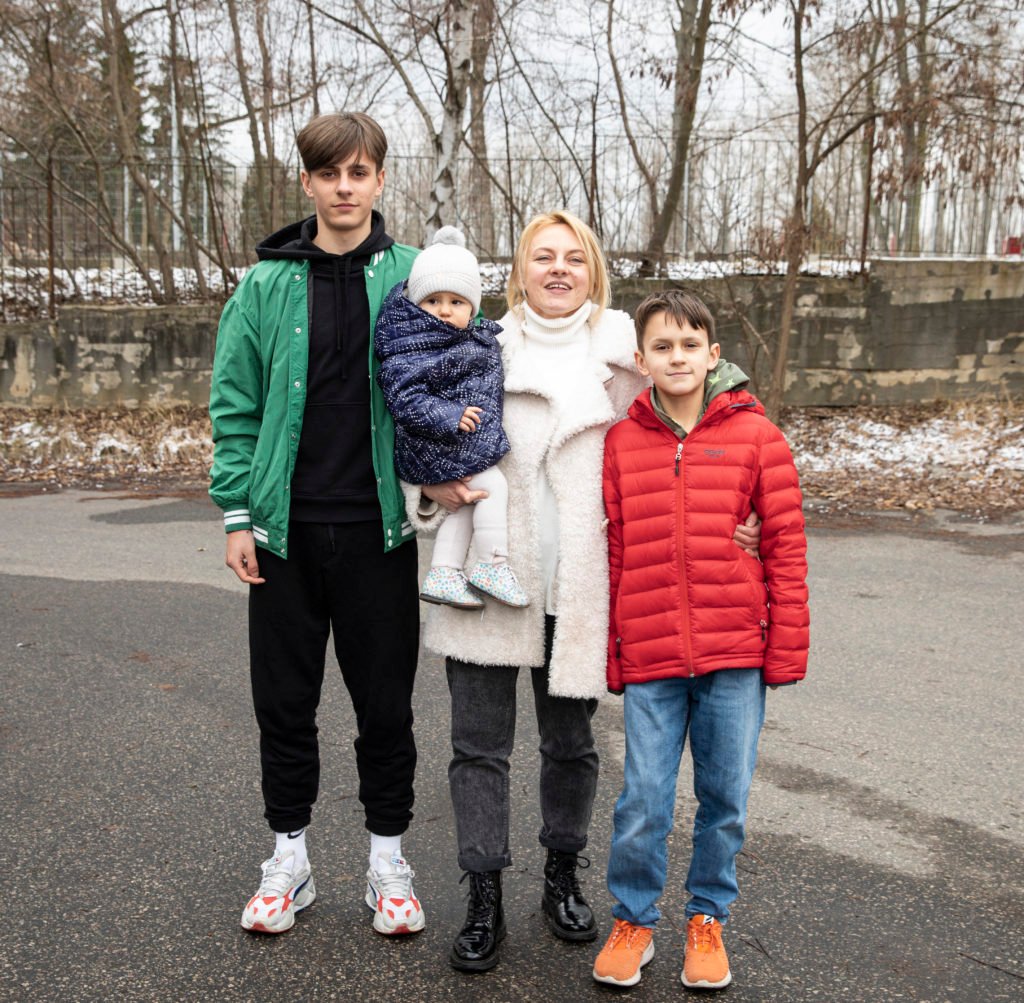 Refugee family
