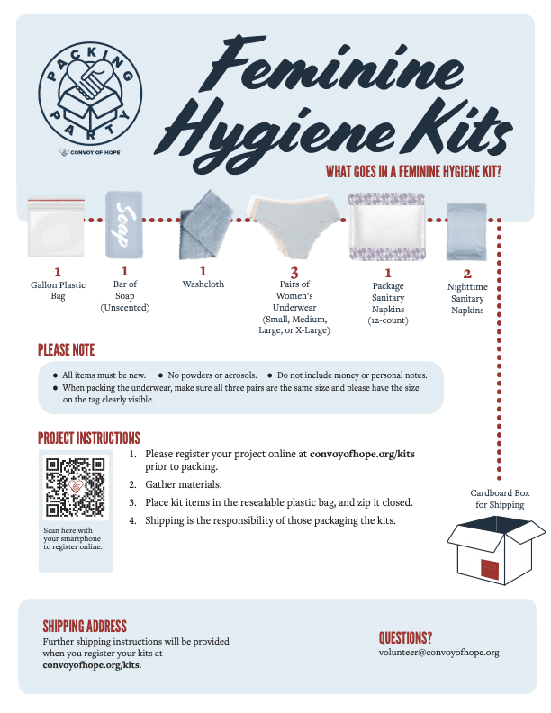 Feminine Hygiene Kits - Individual